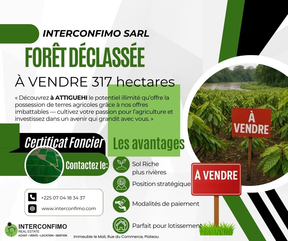 Fiche Produit Vend 317 hectares de fôret DÉCLASSÉE 2 Fiche Produit Vend 317 hectares de fôret DÉCLASSÉE